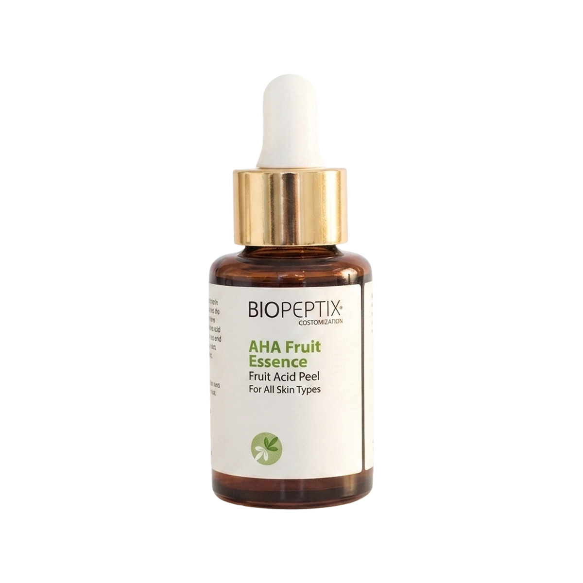 סרום חומצת פירות AHA Fruit Essence של Biopeptix, בקבוק זכוכית עם טפטפת
