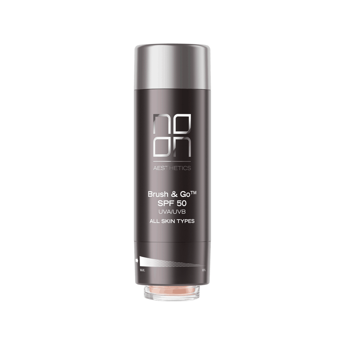 Brush & Go SPF 50 של Noon, מברשת אבקה סגורה