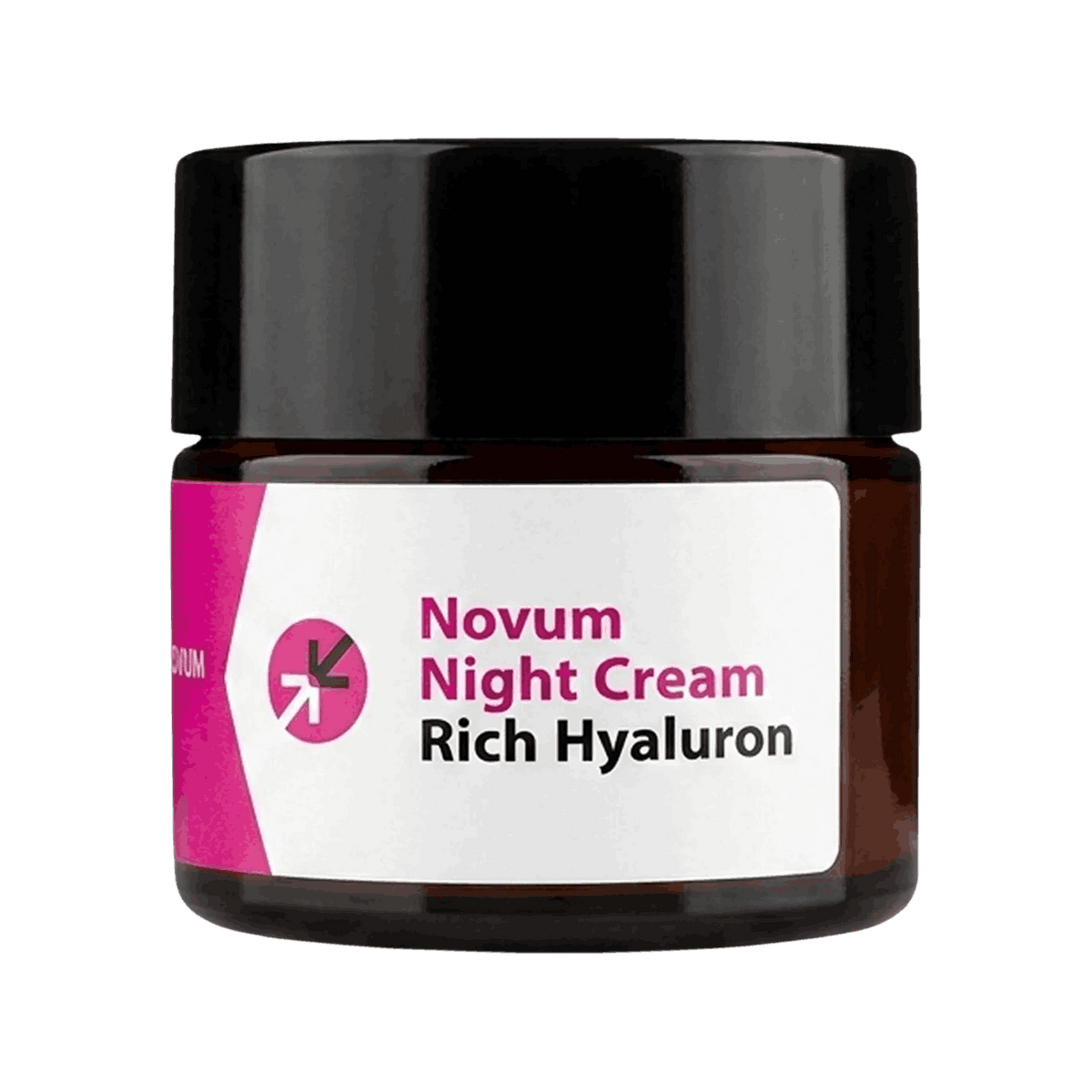 קרם לילה חומצה היאלורונית Novum Night Cream של Biopeptix, צנצנת ענברית