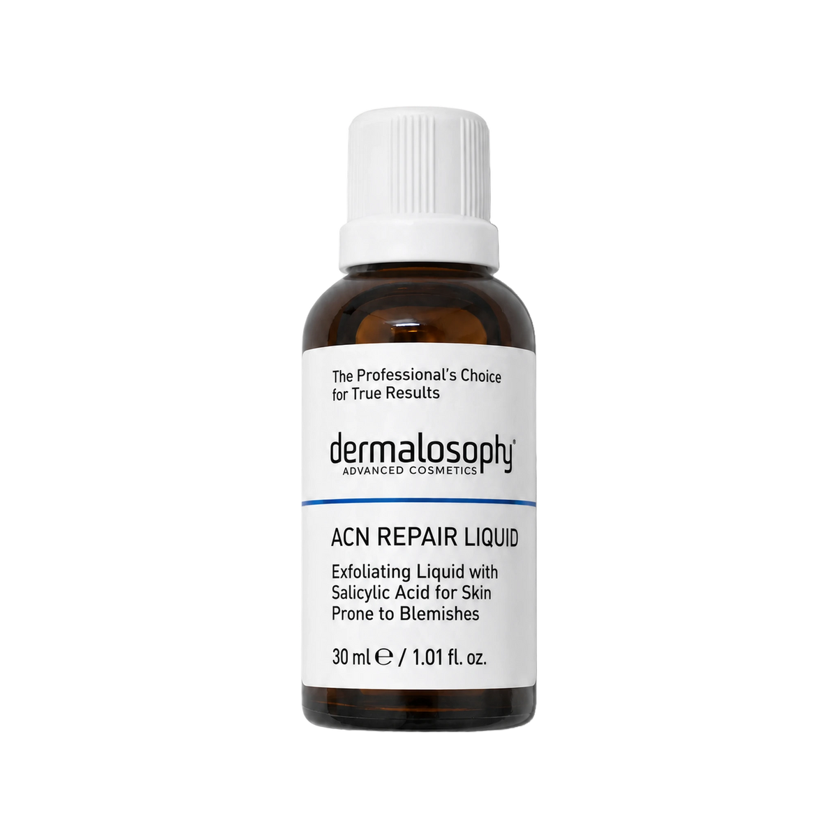 אקנה ריפייר ליקוויד של Dermalosophy, בקבוק ענברי, 30 מ״ל