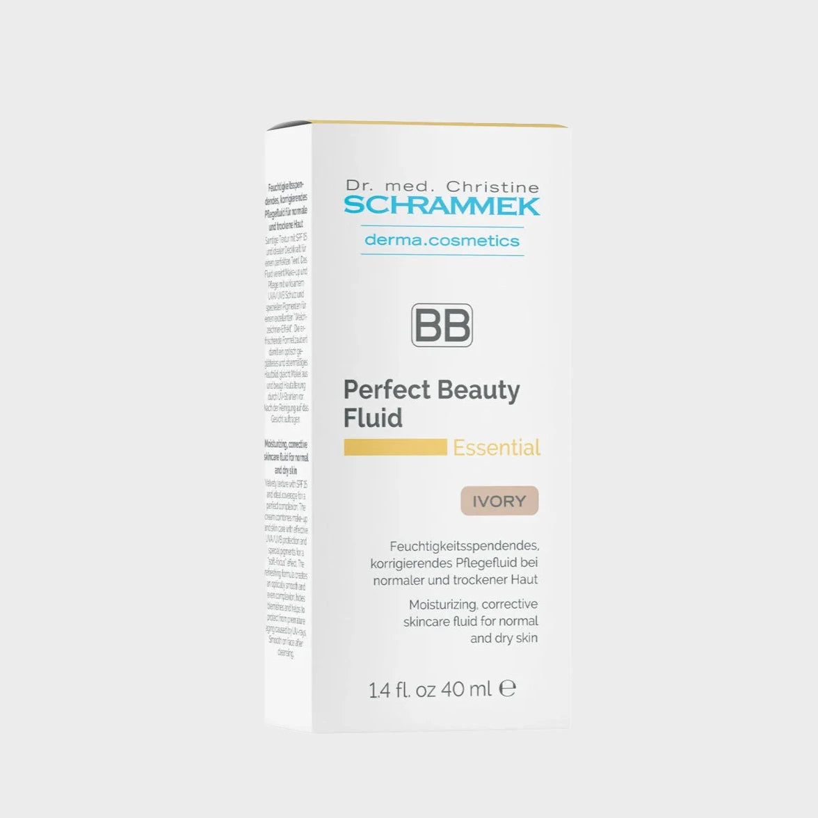 דמי מייק אפ SPF20 Ivory של Dr Schrammek, קופסת הקרטון בגוון Ivory