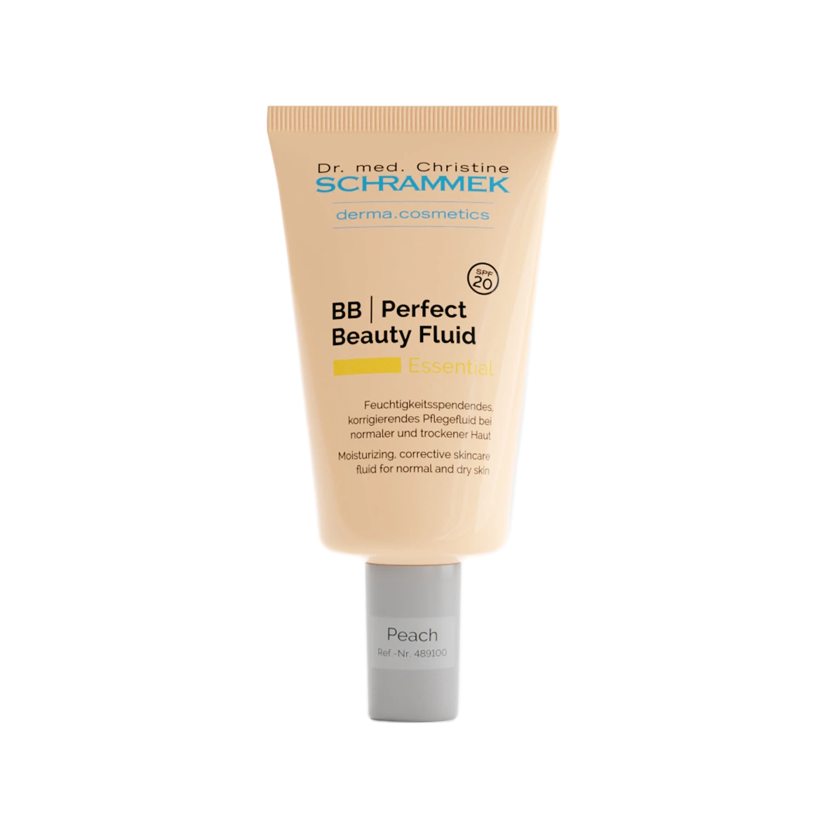 דמי מייק אפ SPF20 Peach של Dr Schrammek, שפופרת בגוון Peach, 40 מ״ל