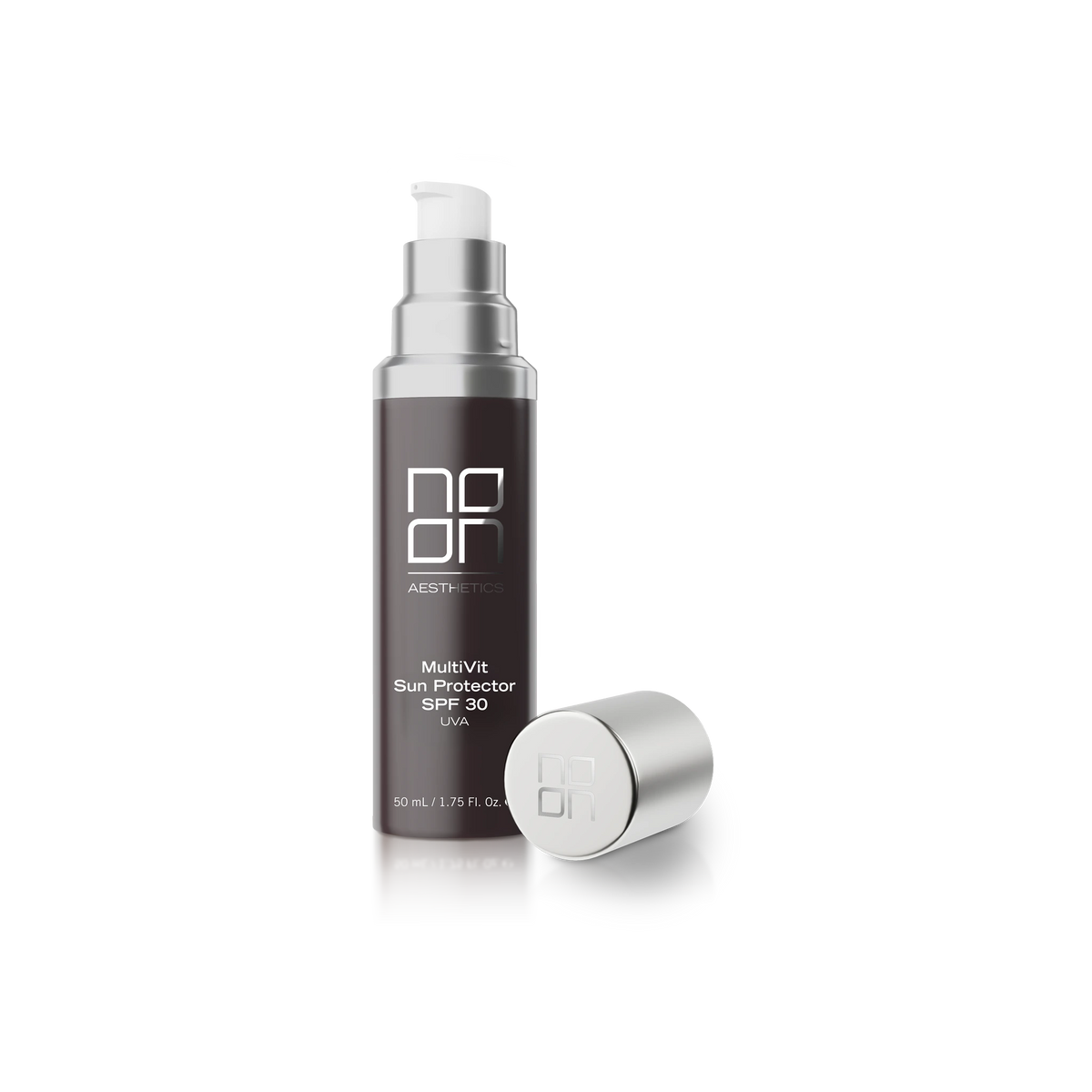 קרם הגנה מולטי ויט SPF 30 — הבקבוק לצד הפקק הפתוח