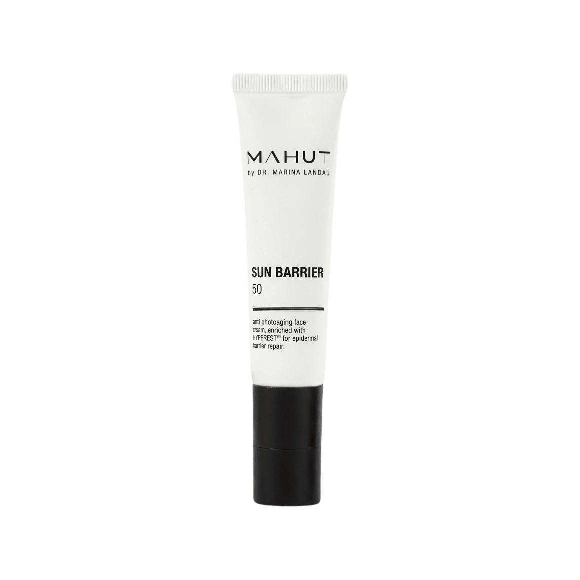 Sun Barrier 50 של Mahut, שפופרת קרם הגנה מפני הזדקנות מהשמש